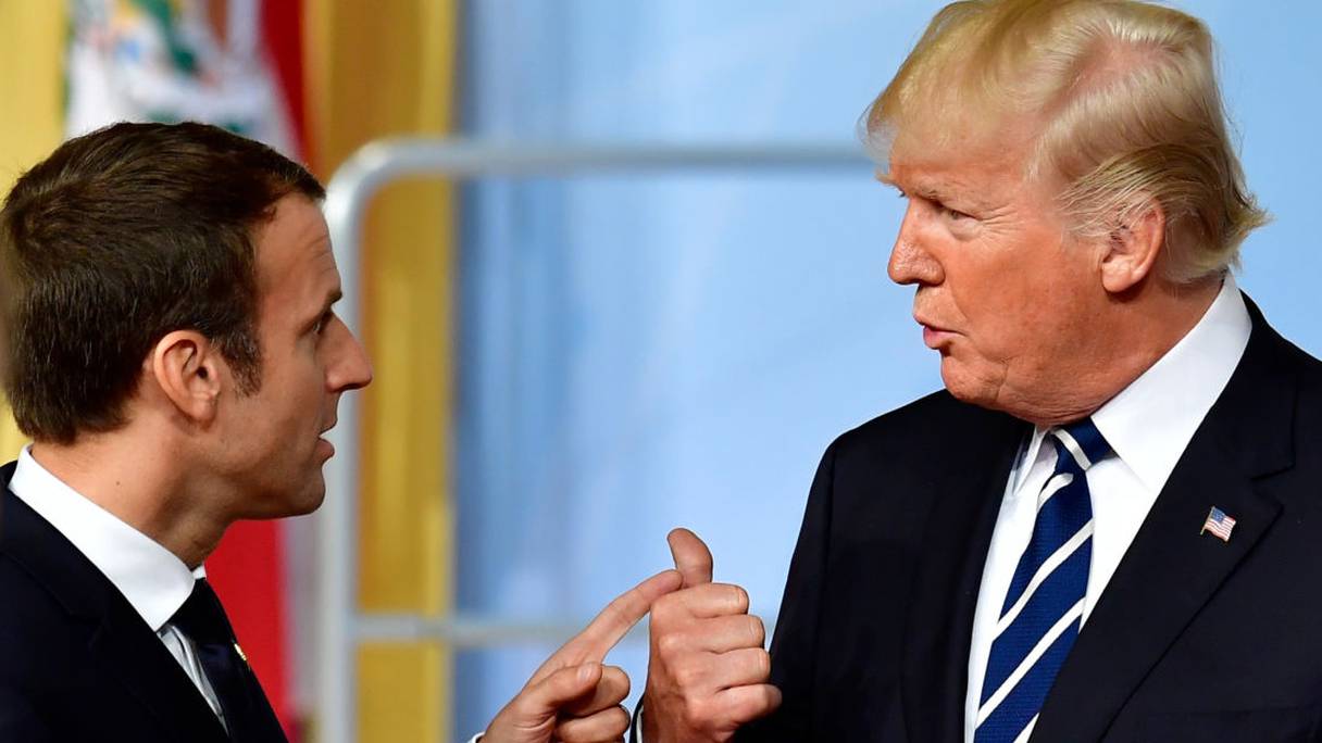 Emmanuel Macron et Donald Trump.
