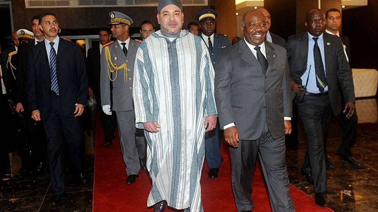 Le roi Mohammed VI et le président gabonais Ali Bongo.
