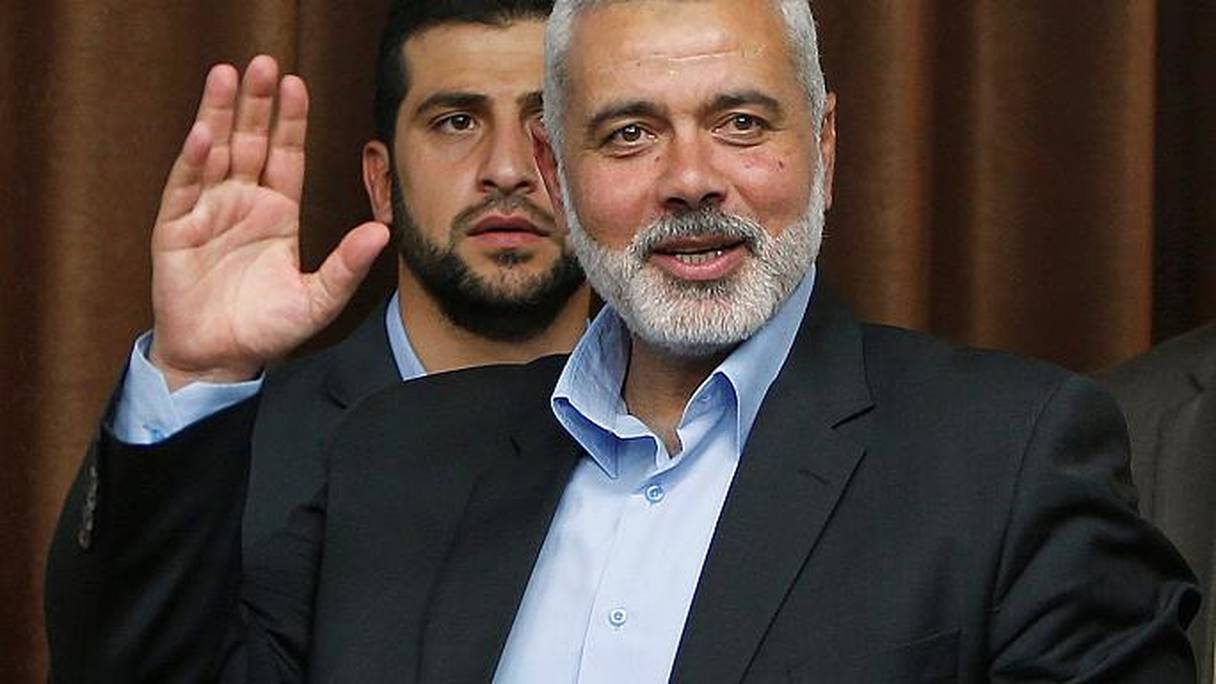 Ismaïl Haniyeh, chef du bureau politique du mouvement de résistance palestinien Hamas.

