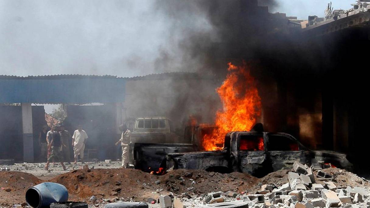Les deux attentats qui se sont produits, le 18 août 2016, à Gharbiyate, une zone à l'ouest de Syrte.
