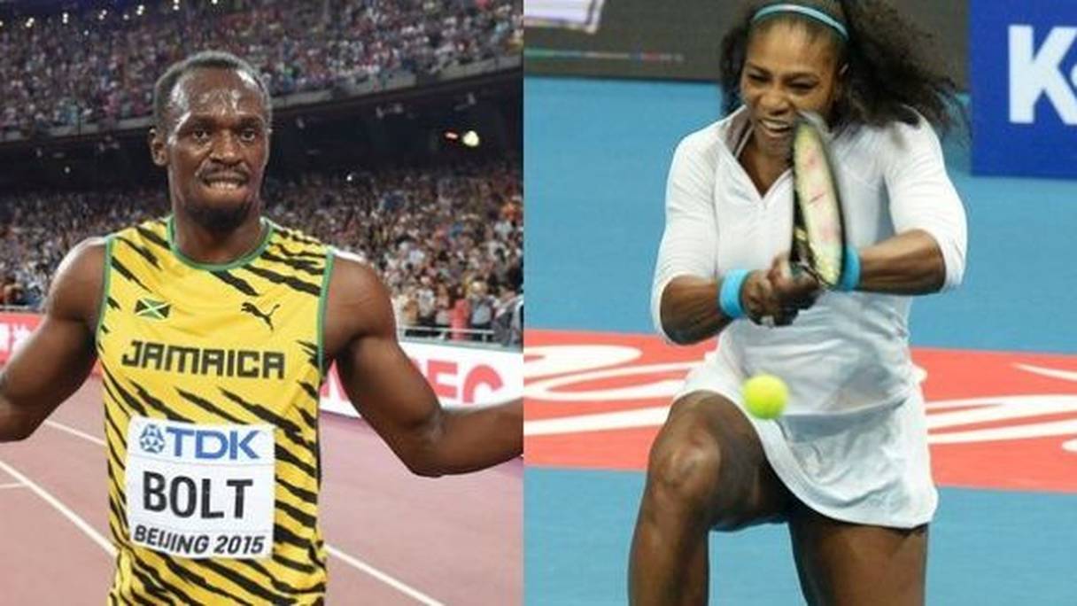 Usain Bolt et Serena Williams désignés "Champion des champions 2015" de L'Equipe.

