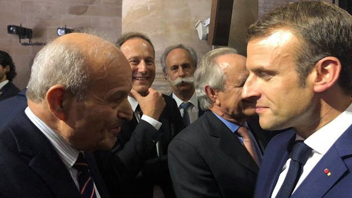 Issad Rebrab et Emmanuel Macron.

