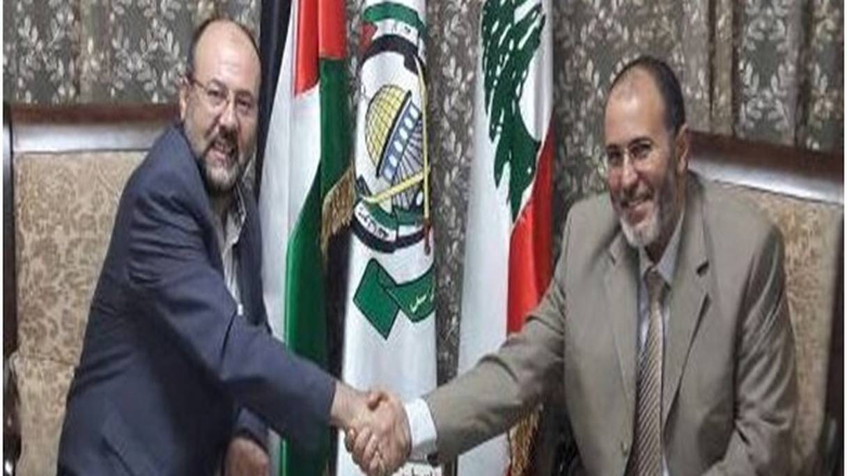 Ali Baraka, un des leaders du Hamas, avec Mohamed Hamdaoui, dirigeant Al Adl Wal Ihssane.
