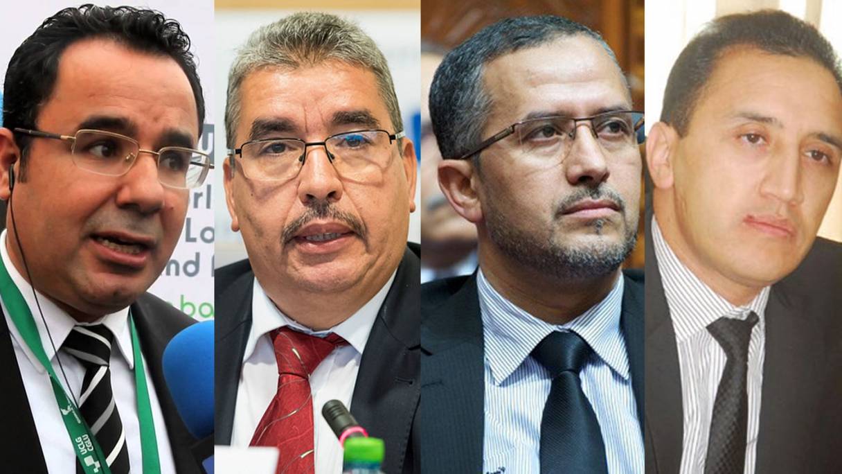 Fouad El Omari, Mohamed Sadiki, Habib Choubani et Brahim Mojahid, quatre des maires et présidents de région sur la sellette.
