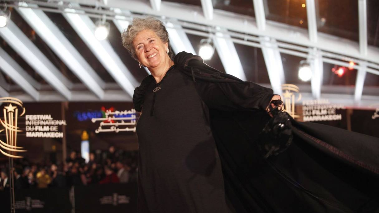 La réalisatrice Farida Belyazid lors de la soirée de clôture de l'édition 2013 du Festival international du film de Marrakech.
