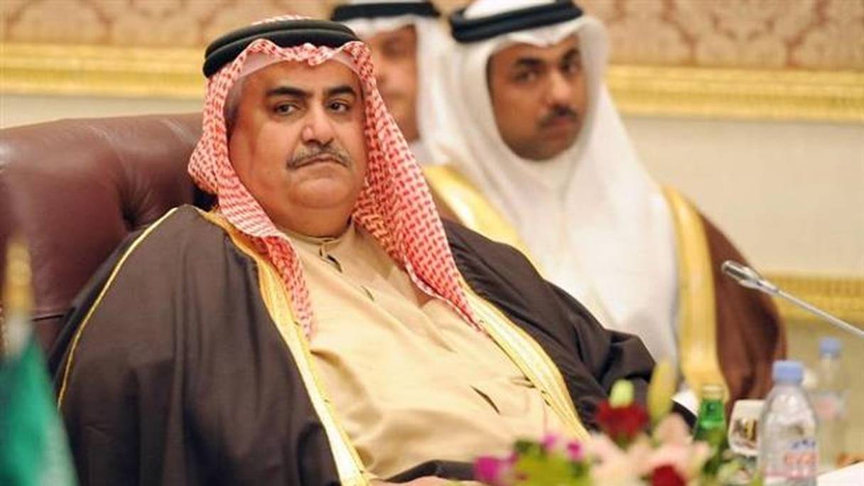 Khaled al Khalifa, ministre bahreïni des Affaires étrangères. 
