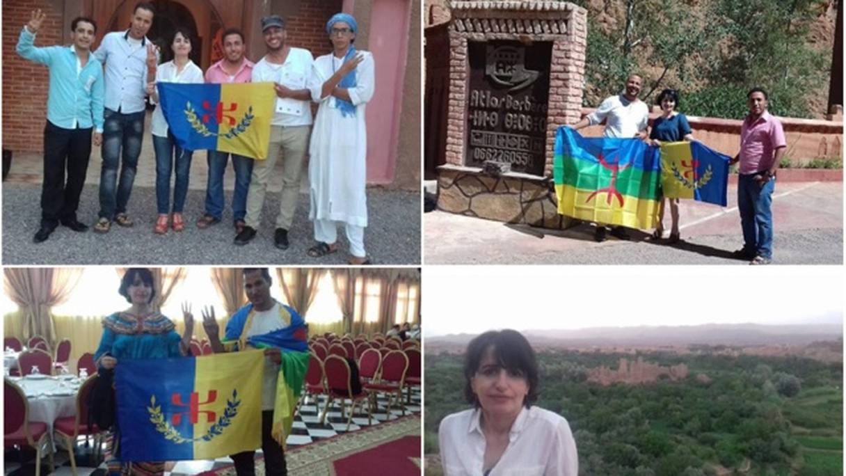 Photos prises de la tournée de la dirigeante au Mouvement pour l'autodtéermination de la Kabylie (MAK), Nadia Aït Issa.
