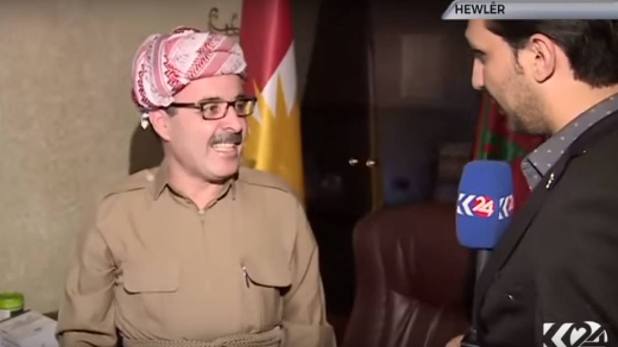 Ilyas El Omari lors de son déplacement chez les séparatistes du Kurdistan.
