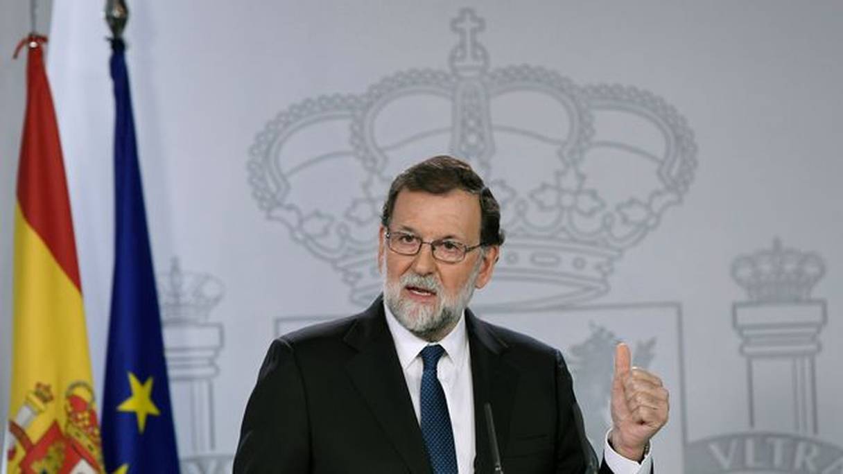 Le Premier ministre espagnol Mariano Rajoy, le 21 octobre 2017 à Madrid.
