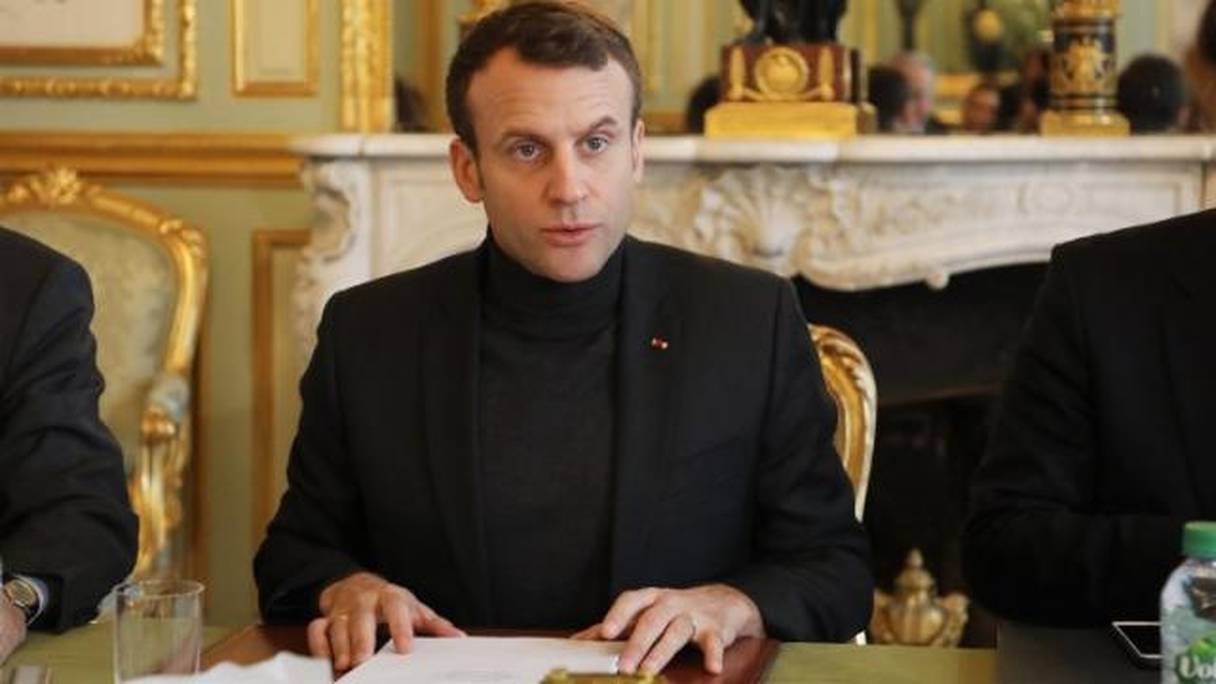 Le président de la République française Emmanuel Macron.
