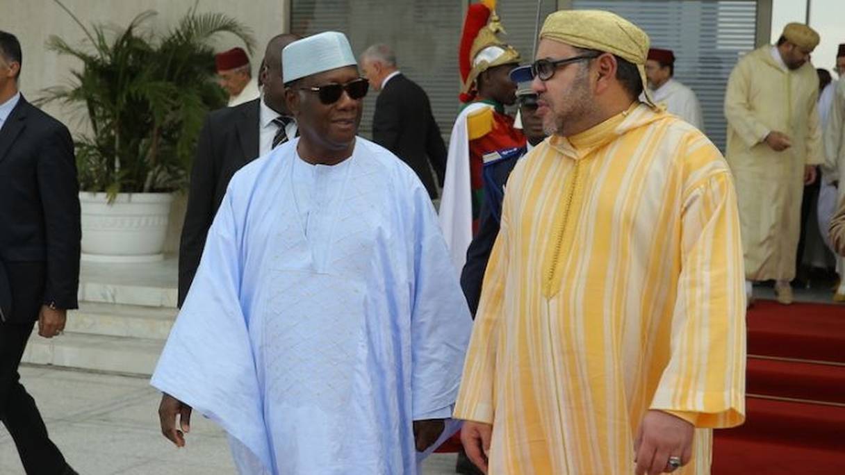Mohammed VI et Alassane Ouattara.
