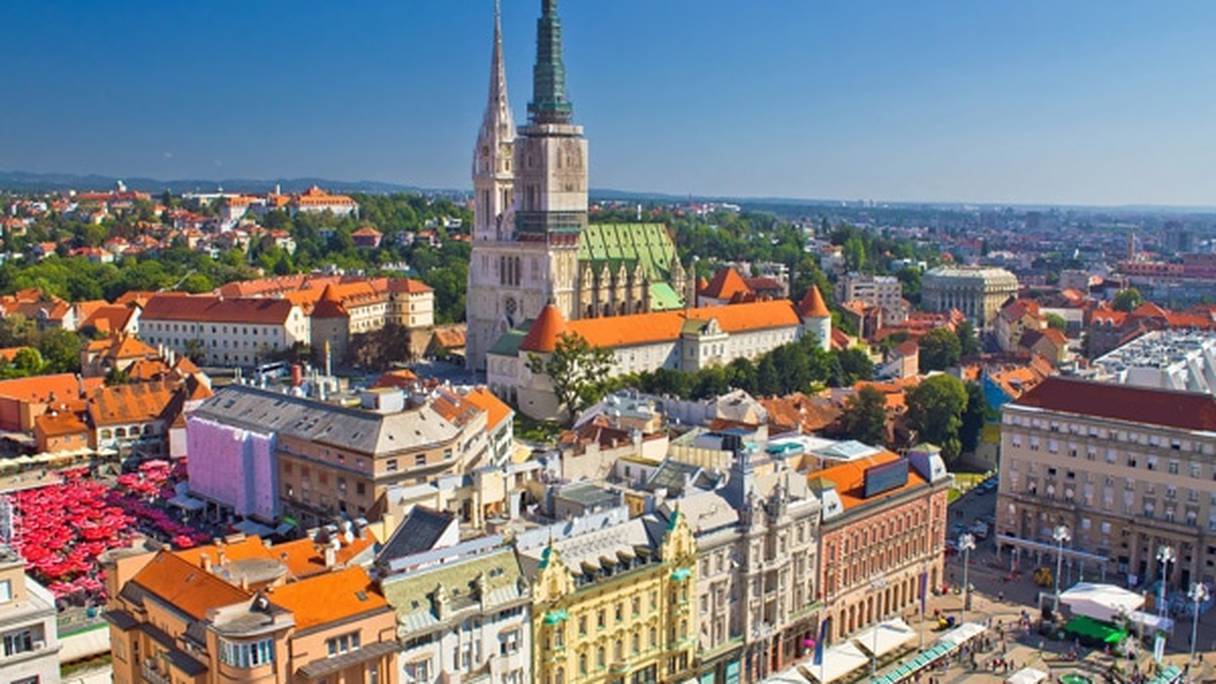 Zagreb, capitale de la Croatie. 
