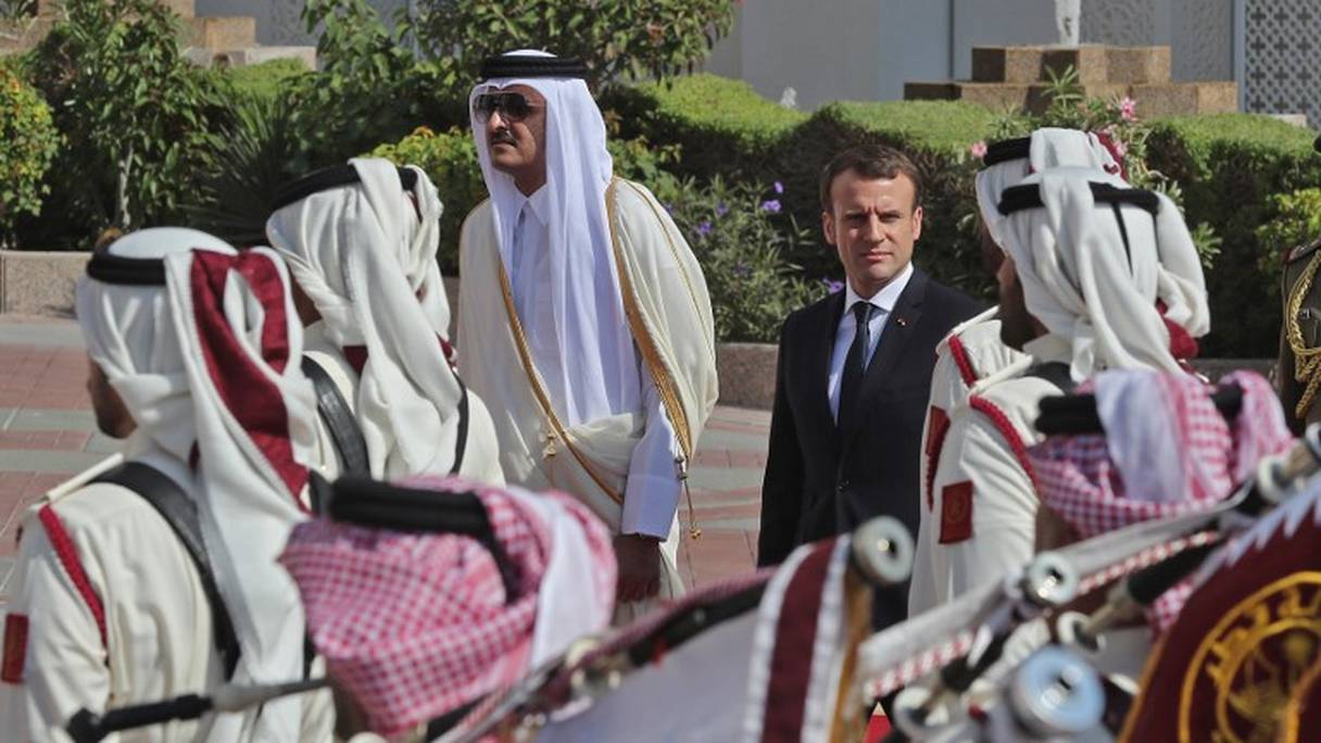 Le président Macron, jeudi 7 décembre, au Qatar.
