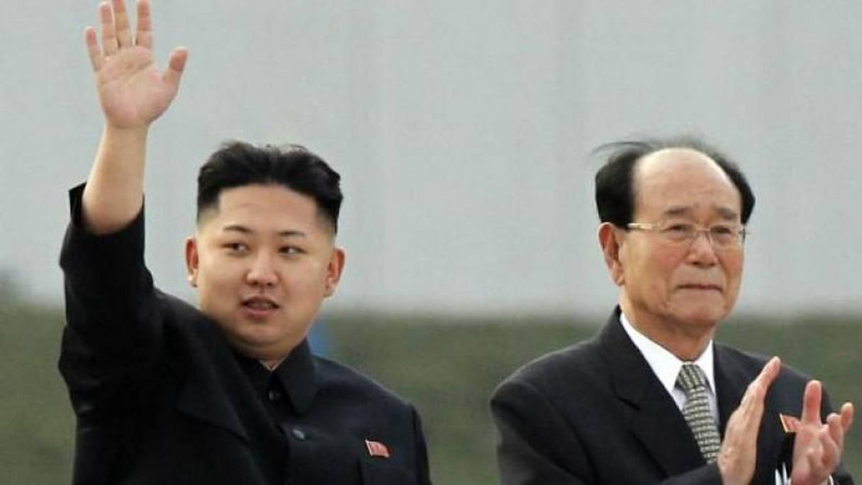 Kim Yong-nam (à droite), qui a la fonction de président de l'Etat, est le bras droit de Kim Jong-un le dirigeant suprême de la Corée du Nord.
