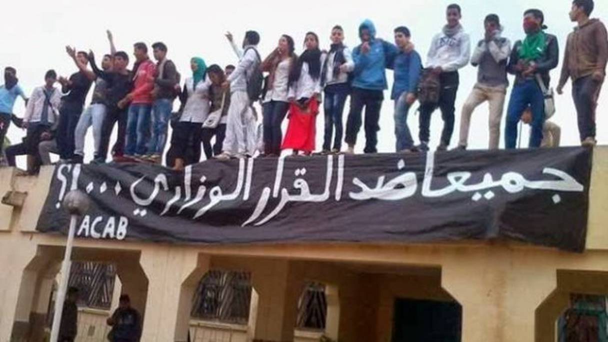 La mise en place de "Massar" a provoqué la colère des lycéens partout au Maroc.
