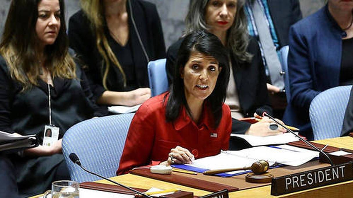 ONU: Nikki Haley, ambassadrice des Etats-Unis assurant la présidence du Conseil de sécurité pendant le mois d'avril.
