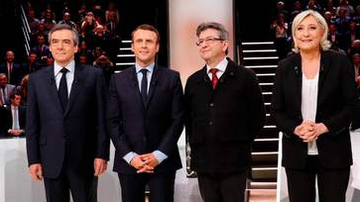 François Fillon, Emmanuel Macron, Jean-Luc Mélenchon et Marine Le Pen

