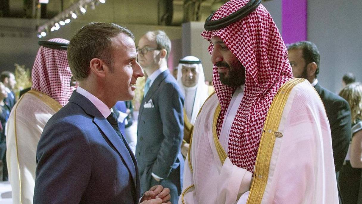 La président Français Emmanuel Macron et le prince héritier saoudien Mohammed ben Salman.
