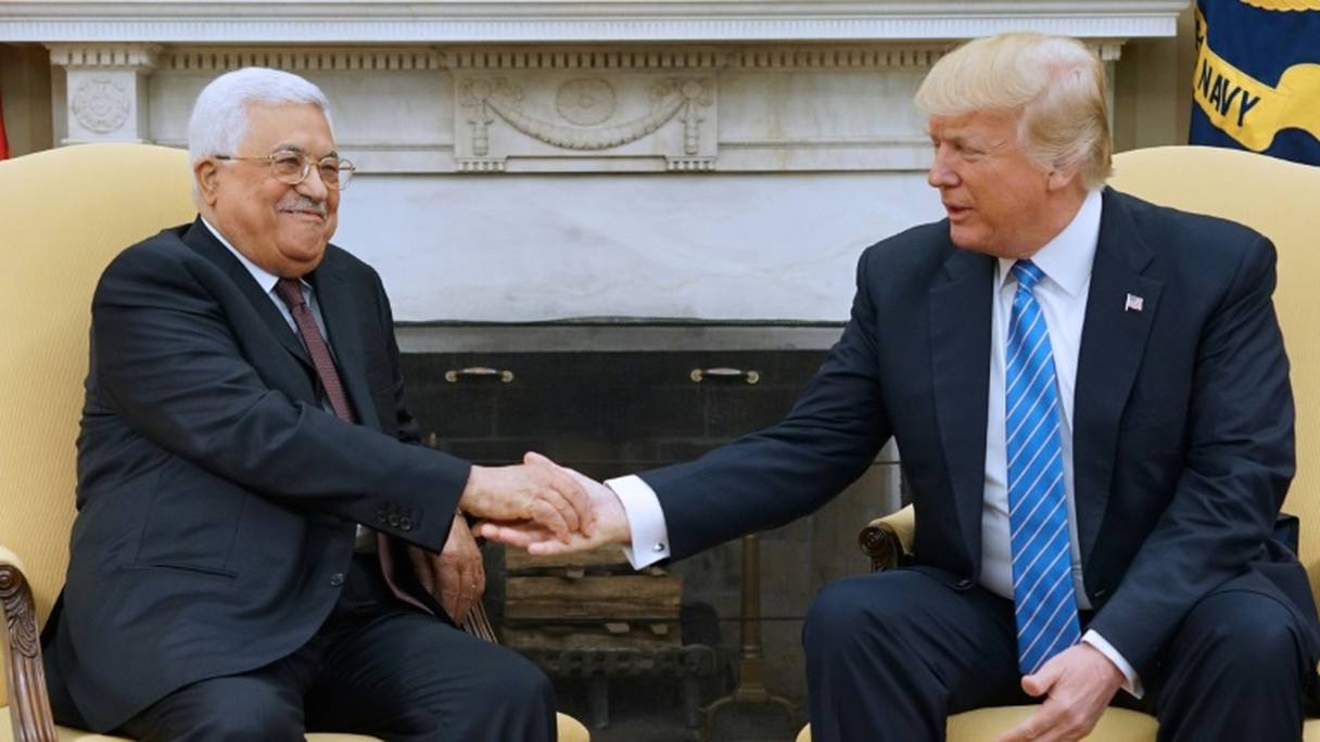 Le président des États-Unis Donald Trump a accueilli mercredi 3 mai 2017 son homologue palestinien Mahmoud Abbas à la Maison Blanche.

