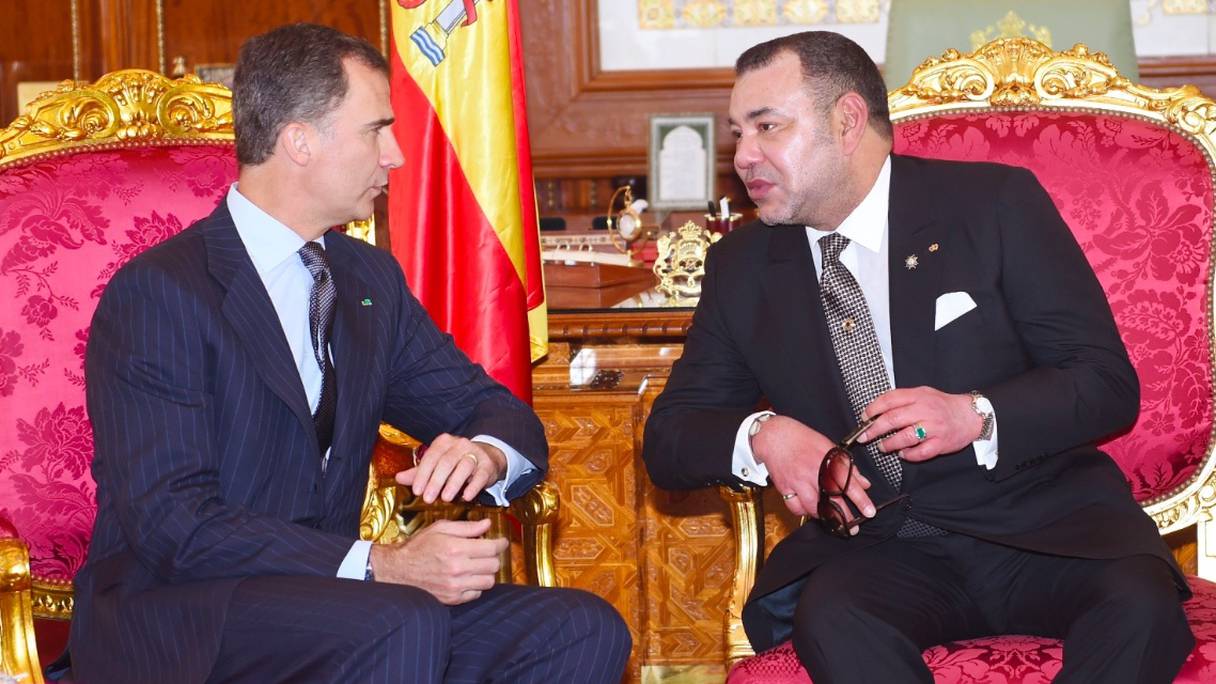 Le roi Felipe VI d'Espagne et le roi Mohammed VI.
