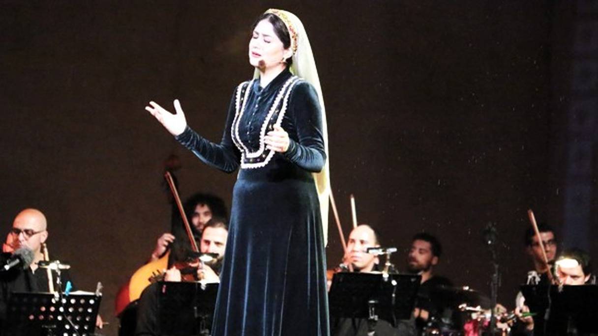 Sahar Mohammedi lors du festival des musiques sacrées de Fès
