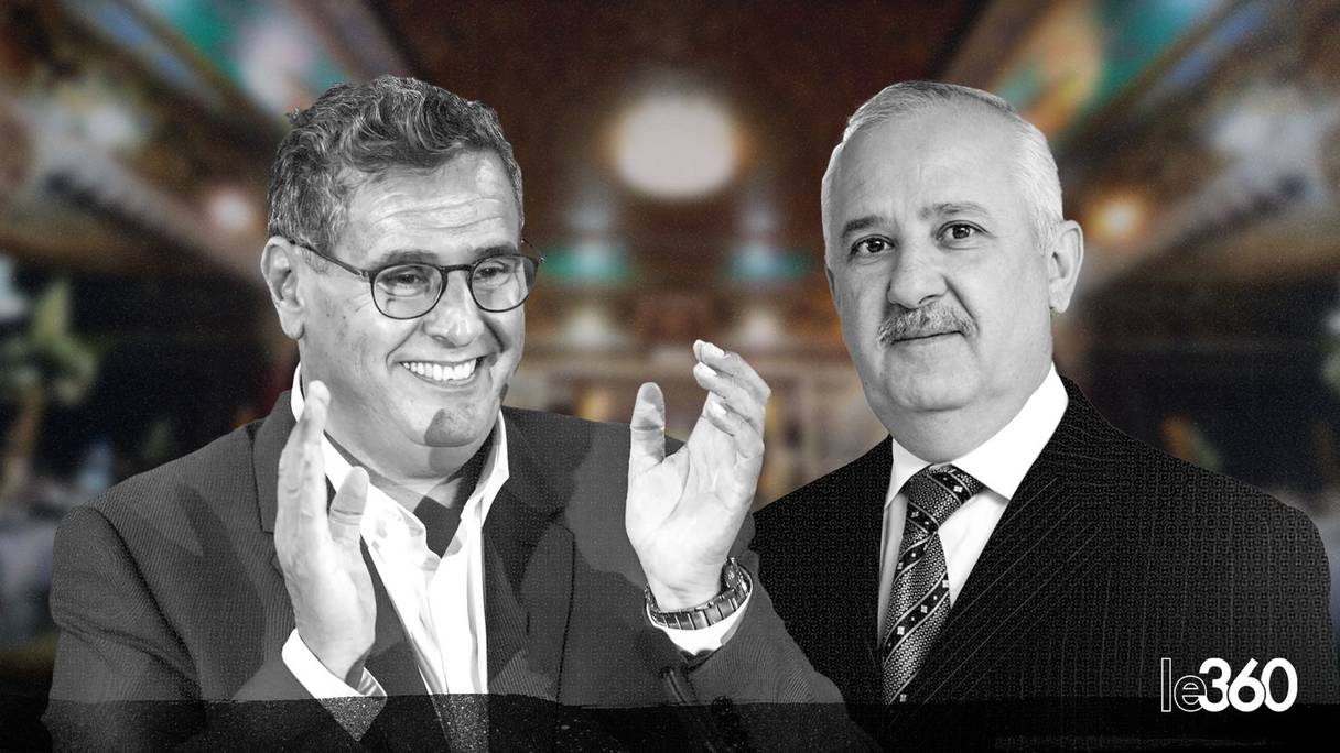 Aziz Akhannouch et Anas Sefrioui (montage).