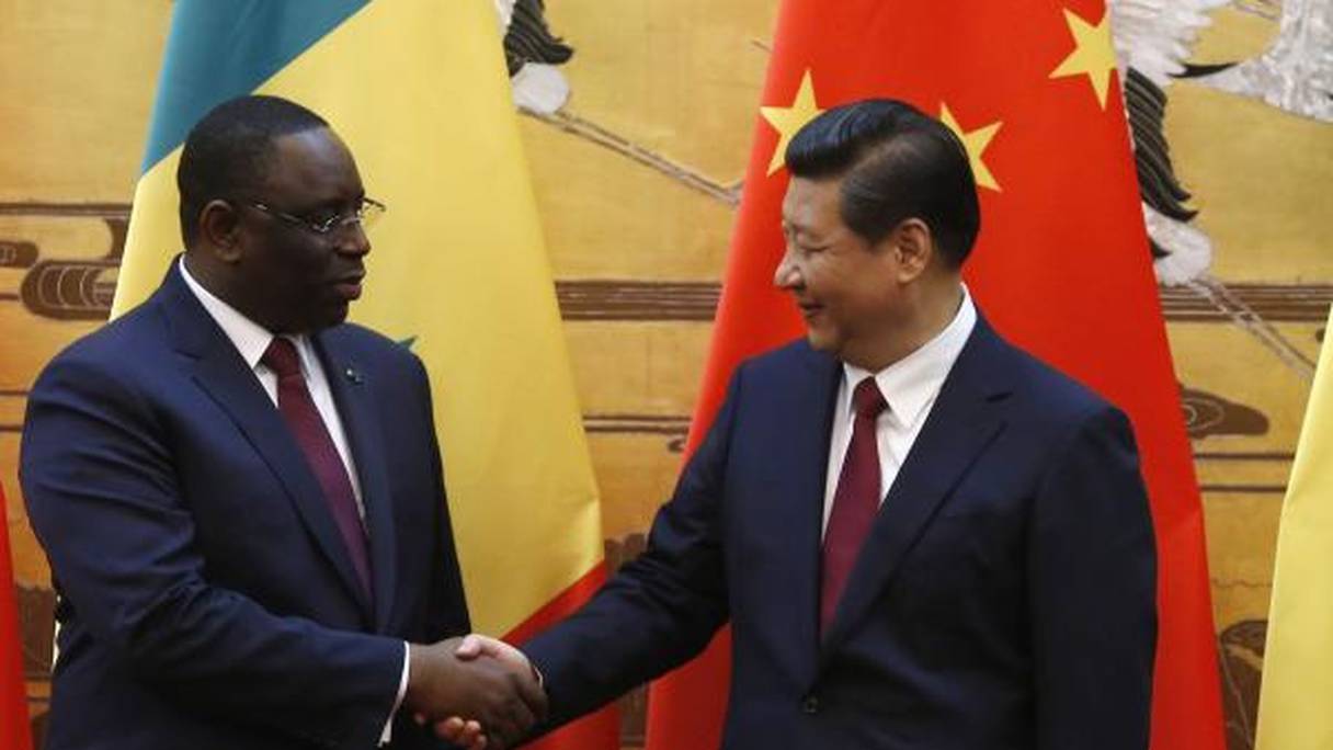 Les présidents Macky Sall du Sénégal et Xi Jinping de la Chine. 
