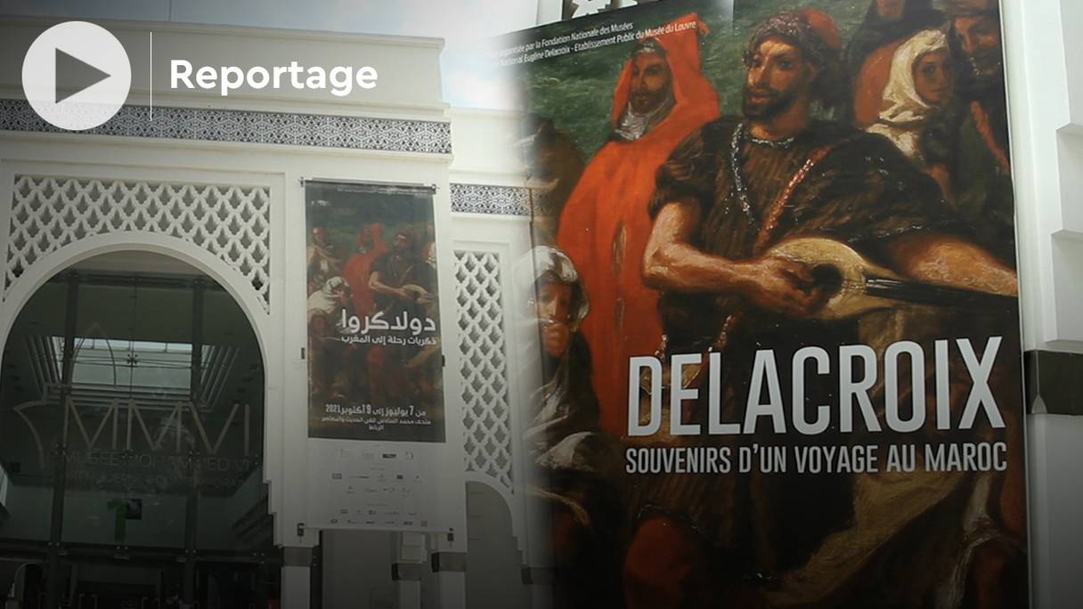 Inauguration de l'exposition consacrée aux œuvres d'Eugène Delacroix, au musée Mohammed VI d'art moderne et contemporain à Rabat.
