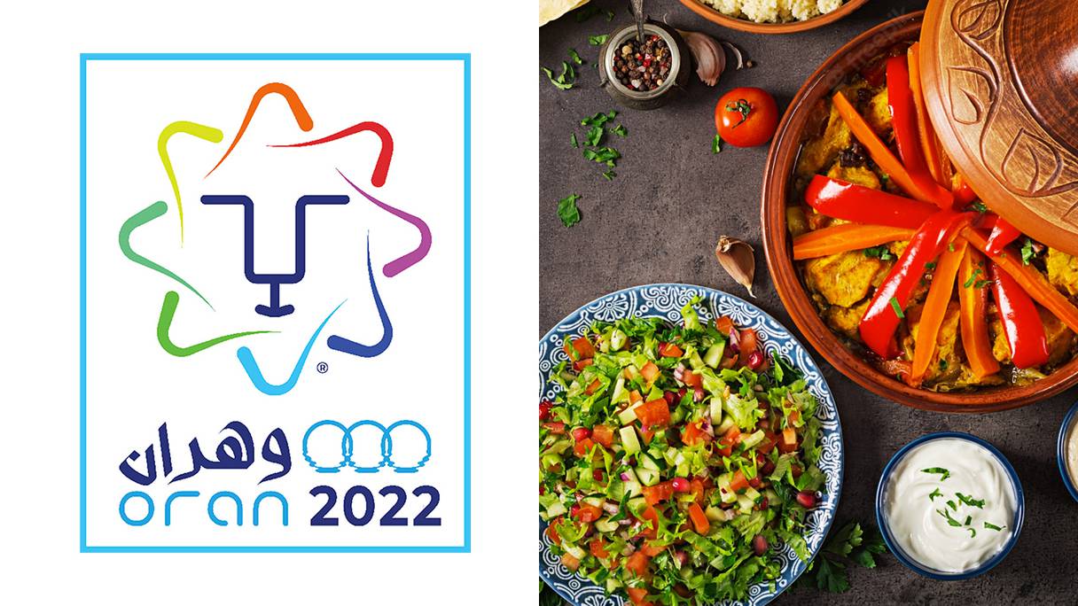 Une photo estampillée "cuisine marocaine" sur une banque d'images a été utilisée pour illustrer la gastronomie algérienne par le site des Jeux méditerranées d'Oran 2022.
