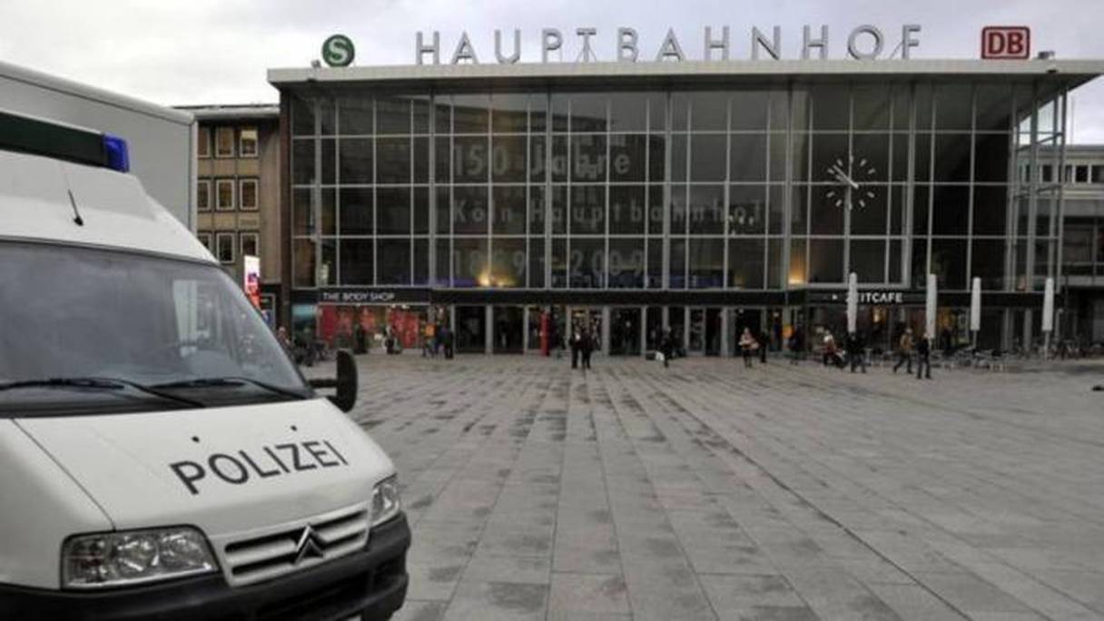 La gare de Cologne où se sont déroulées les agressions sexuelles collectives du Nouvel An.
