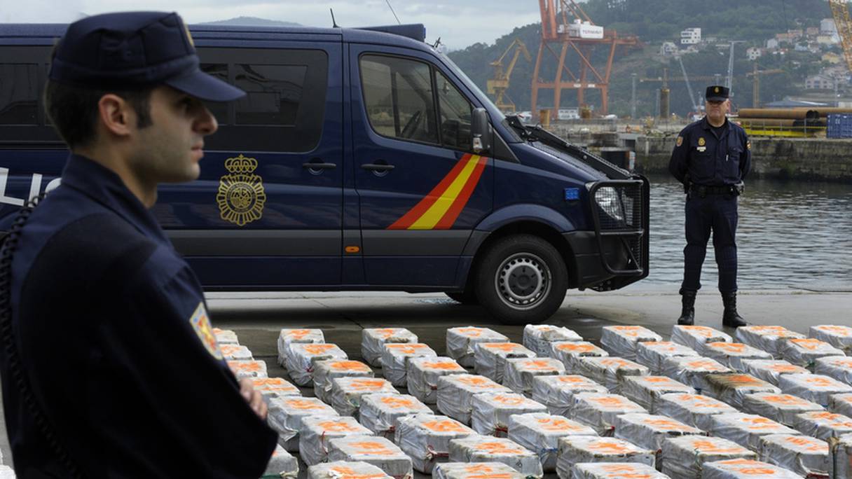 Saisie de cocaïne en Espagne.
