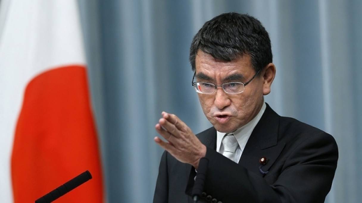 Le ministre nippon des Affaires étrangères, Taro Kono. 
