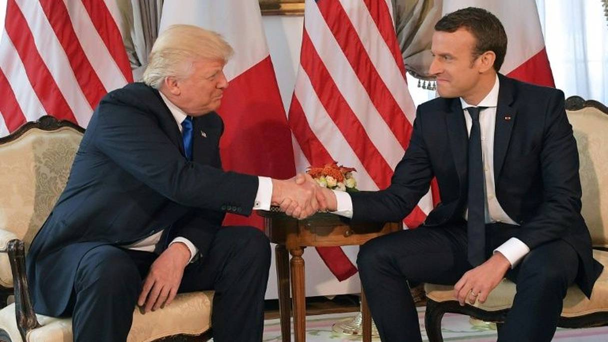 Donald Trump et Emmanuel Macron le 25 mai 2017.
