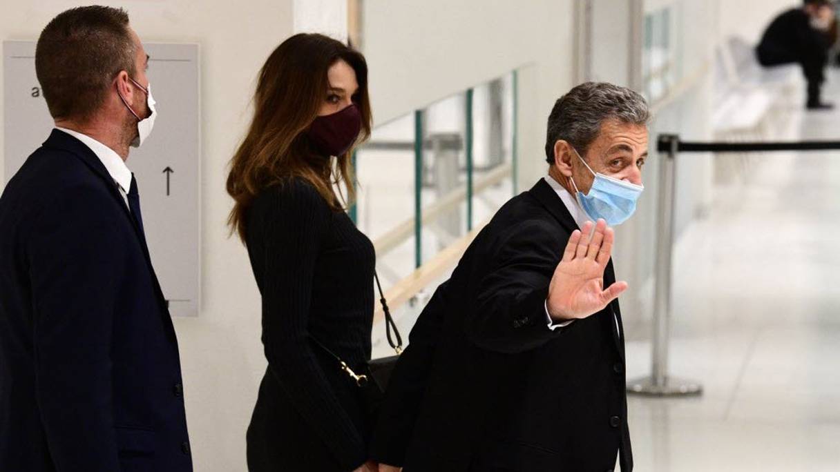 Nicolas Sarkozy et son épouse Carla Bruni-Sarkozy.
