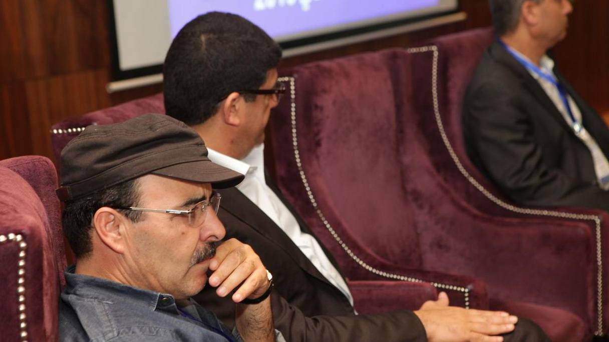Ilyas El Omari et Mustapha Bakkoury, au Conseil du PAM à Mohammédia, samedi 9 mai.
