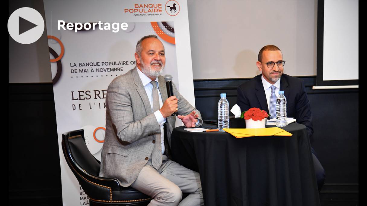 Jalil Sebti, le DG de la Banque Commerciale du groupe BCP, lors de la conférence de presse pour «Les Régionales de l’Investissement», à Casablanca, le 16 mai 2022.
