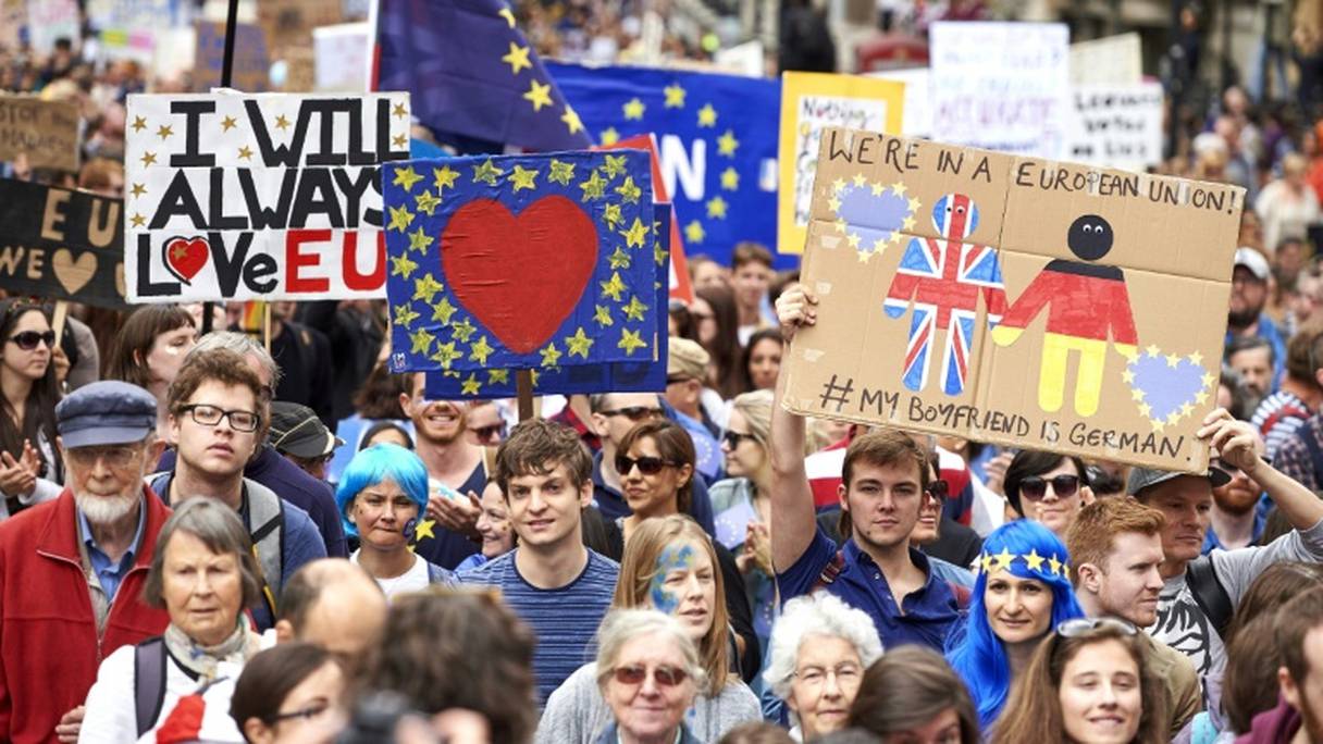 Des manifestants opposés au Brexit à Londres, le 2 juillet 2016.
