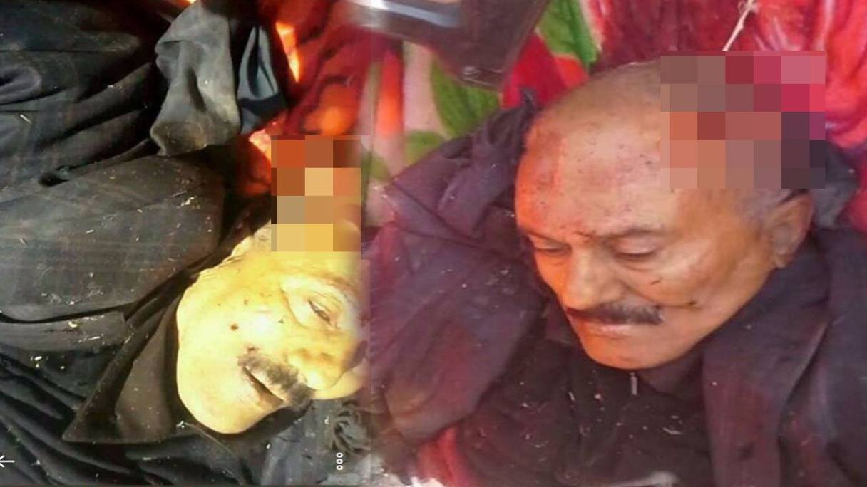 Le corps sans vie de l'ancien président Ali Abdallah Saleh.
