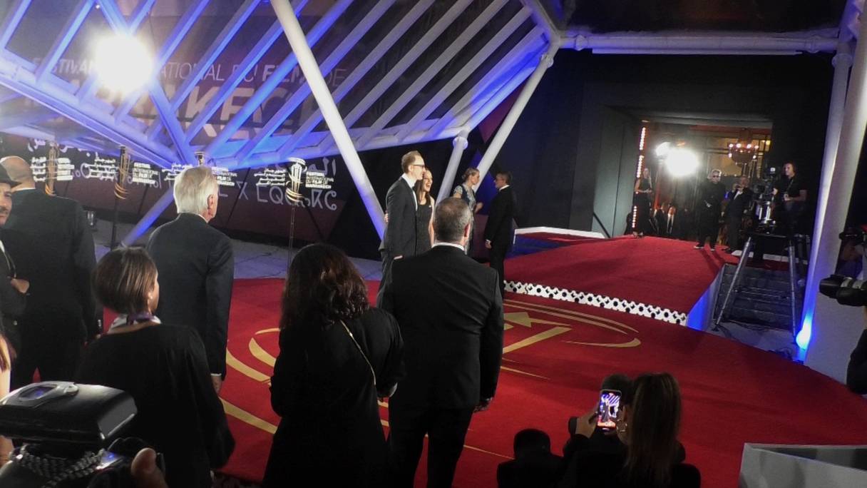 L'entrée du Palais des congrès, au second jour de la 19e édition du Festival international du film de Marrakech, le 12 novembre 2022. 
