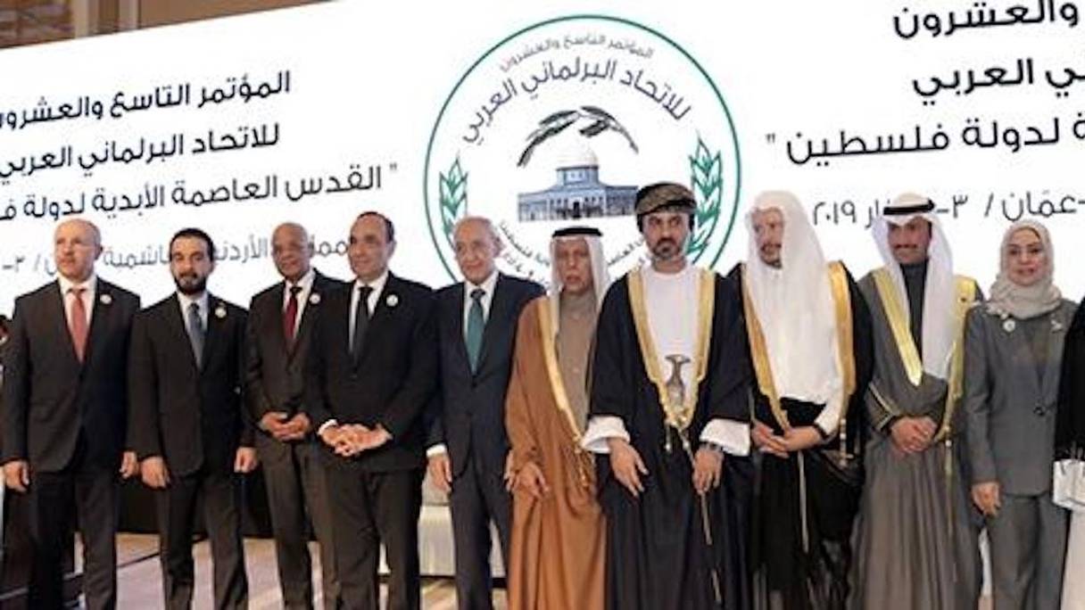 L'Union parlementaire arabe, lors de son sommet de mars 2019 à Amman.

