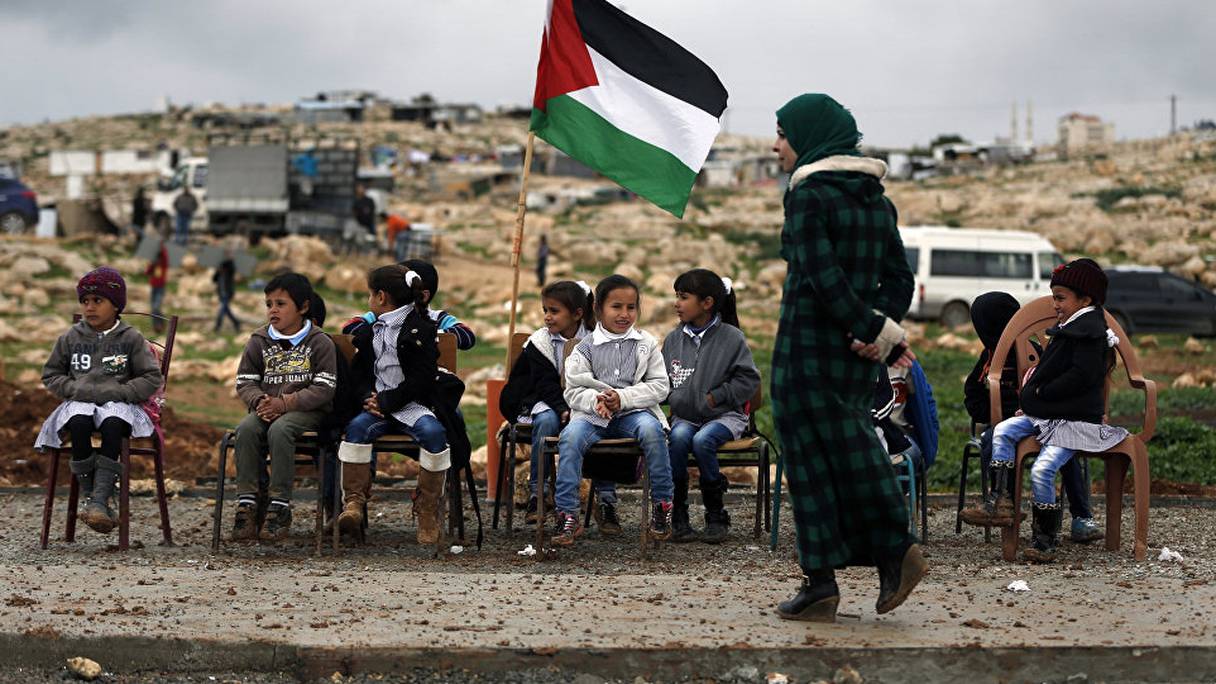 École palestinienne en plein air!
