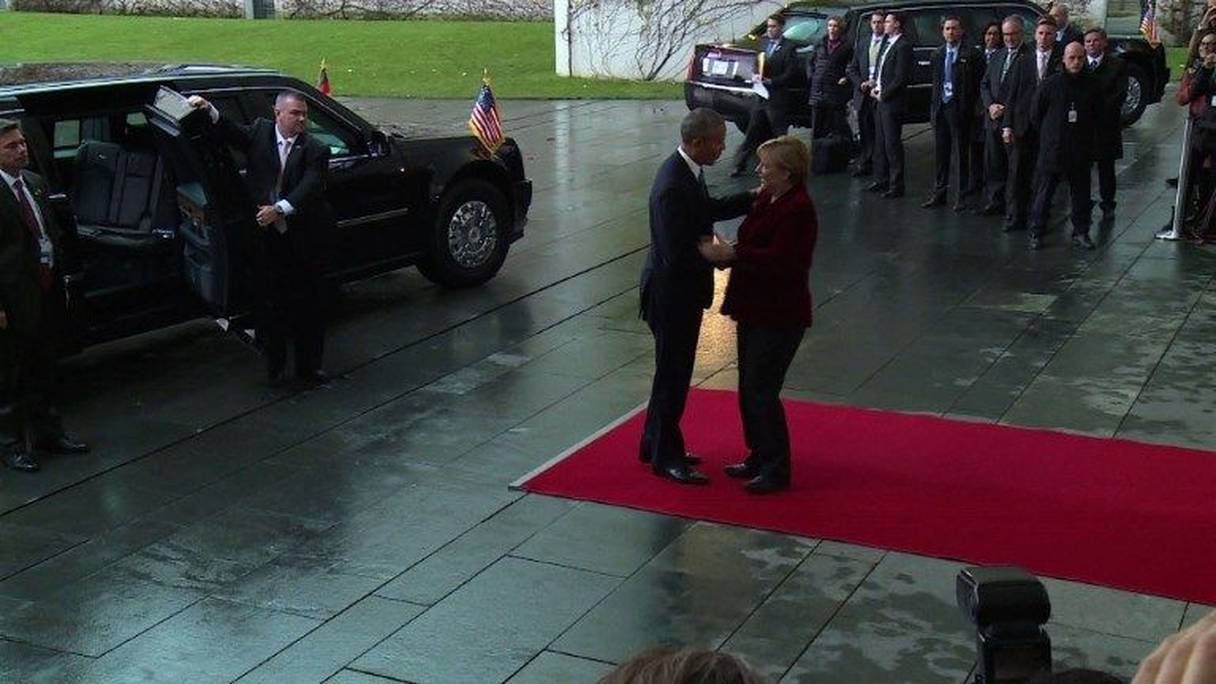Barack Obama fait ses adieux à l'Europe en Allemagne. 
