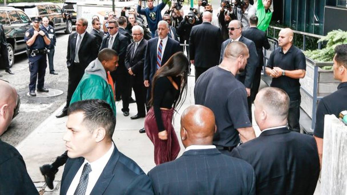Kim Kardashian à son retour à New York.
