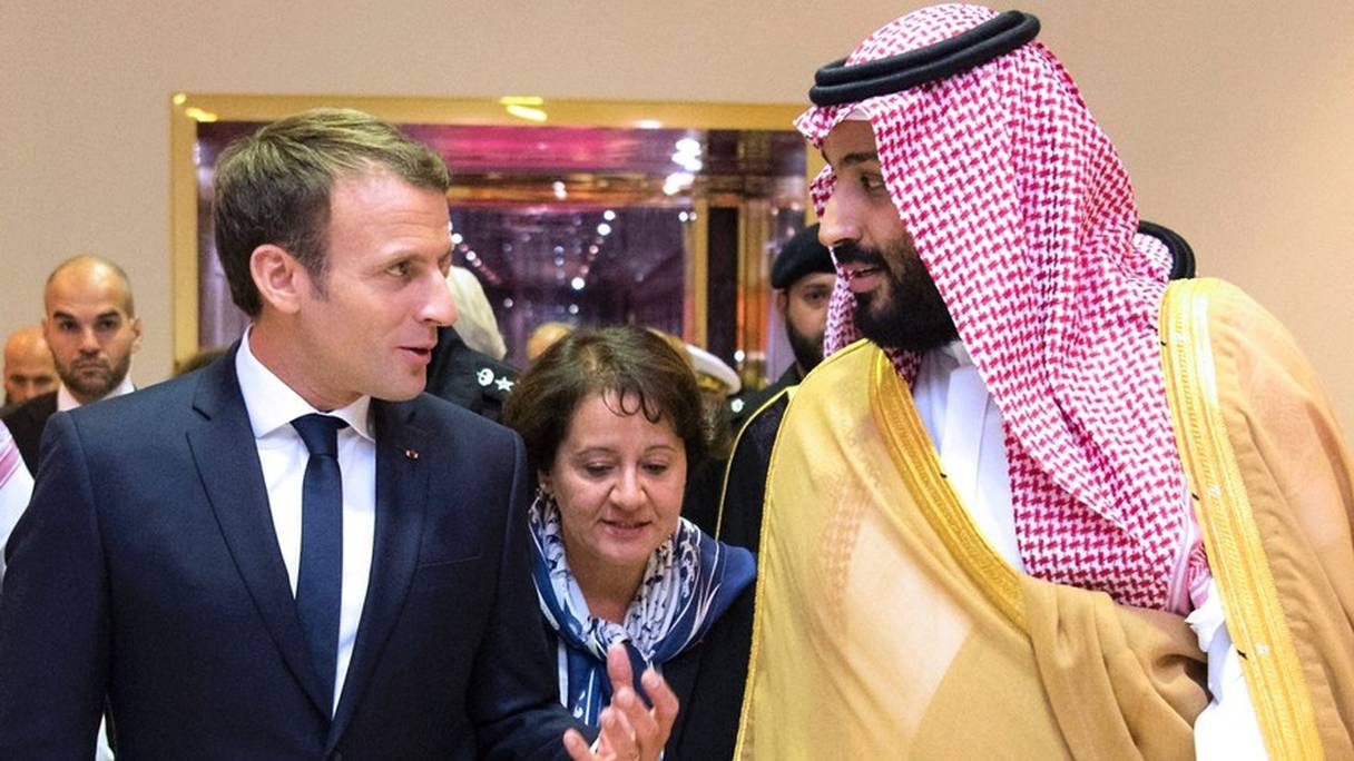 Le président français Emmanuel Macron et le prince héritier saoudien Mohammed ben Salmane.
