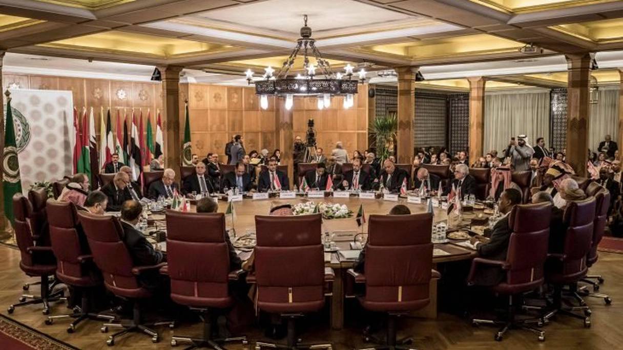 Les travaux d’une réunion d'urgence du conseil de la Ligue arabe des ministres des Affaires étrangères, ce samedi 1er février au Caire (Egypte).
