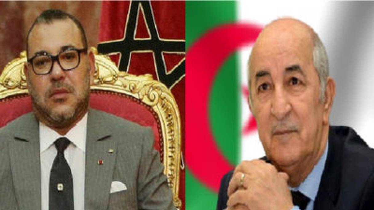 Le Roi Mohammed VI et le nouveau président algérien, Abdelmajid Tebboune. 
