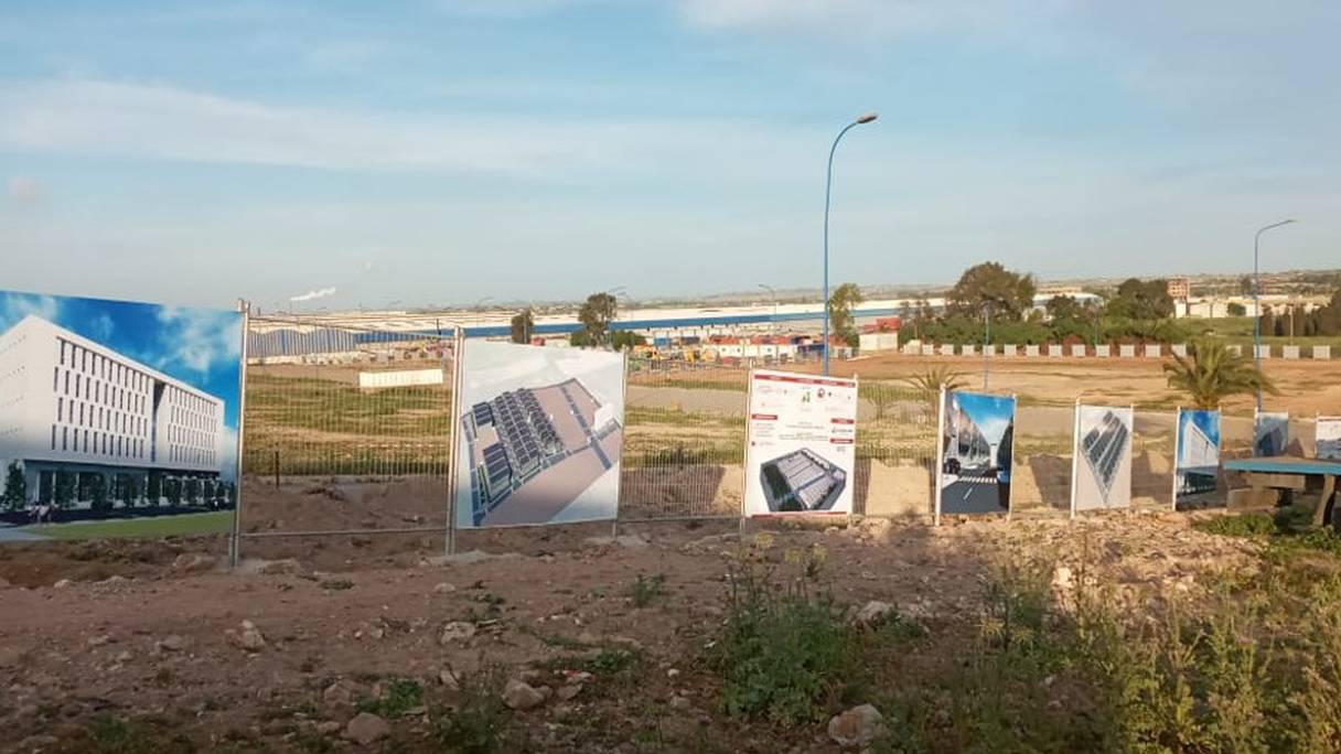 Chantier du futur Parc industriel Ahl Loghlam, près de Casablanca. 
