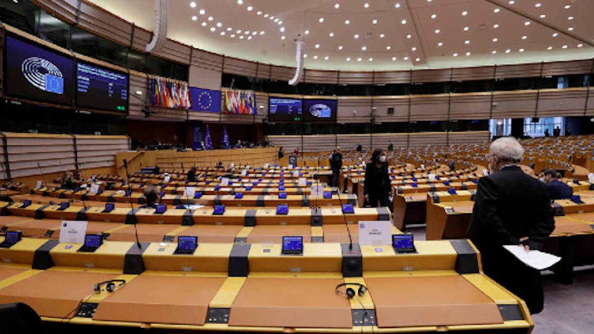 Une vue du Parlement européen.
