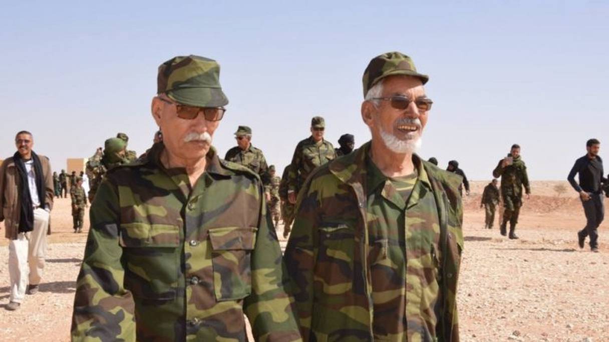 Brahim Ghali, chef du polisario, et Mohamed Lamine Bouhali, ex-chef de la soi-disant "armée sahraouie" et néanmoins gros bonnet du trafic de drogue. 
