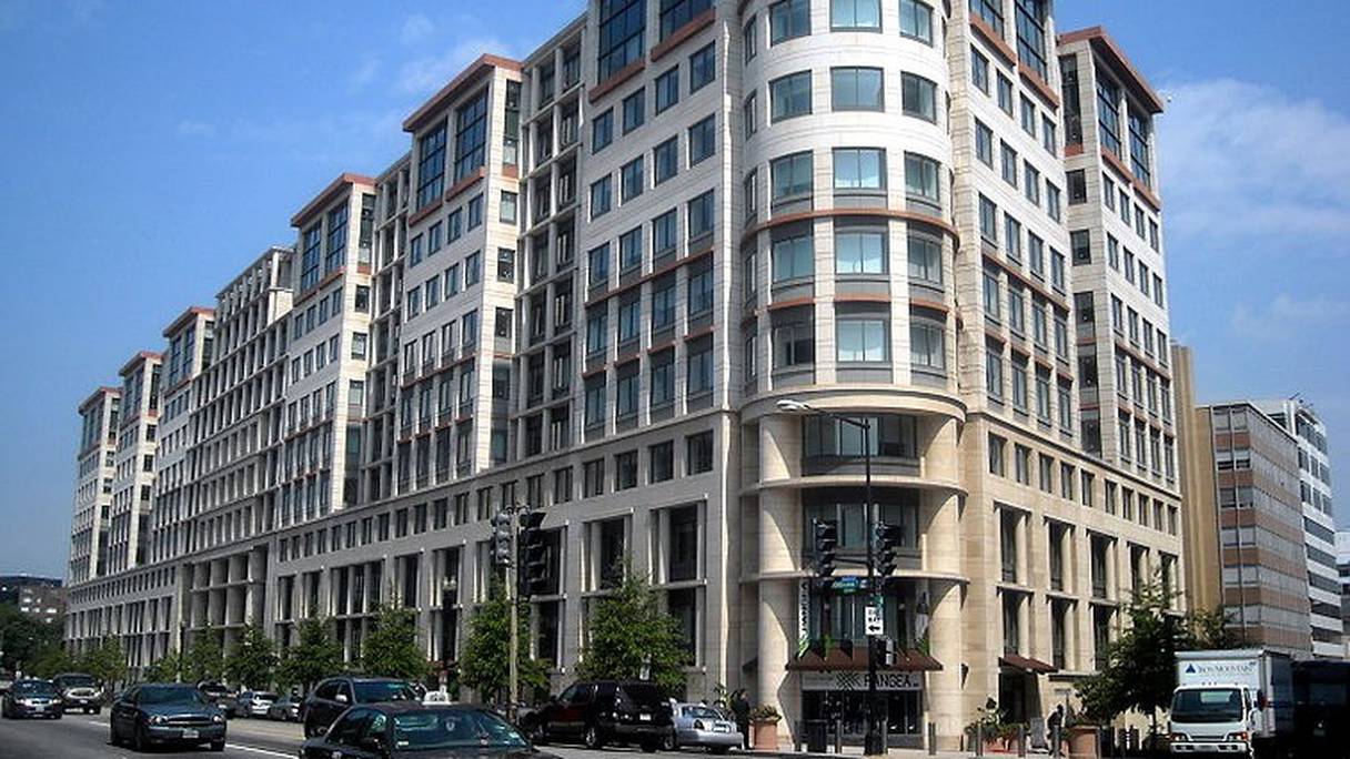 À Washington, le siège de International Finance Corporation (ICF), institution de la Banque Mondiale.
